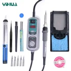 Паяльная станция YIHUA 908D, цифровой электронный паяльник с блокировкой температуры
