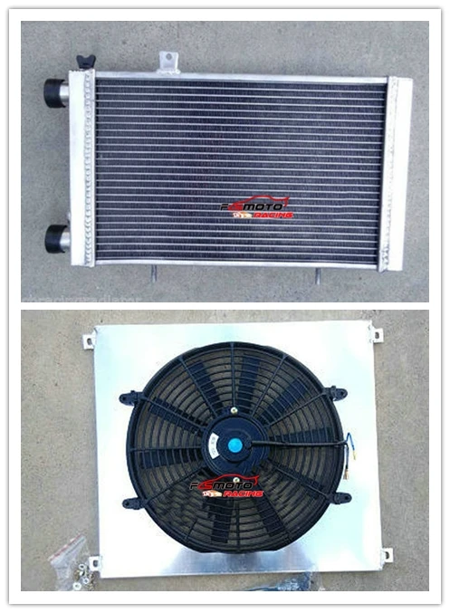 Трехрядный радиатор + кожух вентилятор для 1966-1976 Lotus Europe Coupe S1 S2 TC 1 5/1.6l 1966 1967 1968 1969
