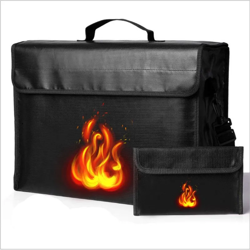 

Fireproof file bag household fireproof waterproof storage bag portable portable shoulder bag