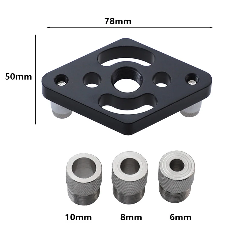

Portable Woodworking Tool Vertical Hole Punch Locator Guide Furniture Aluminum Alloy Wood Panel DIY Dowel Jig