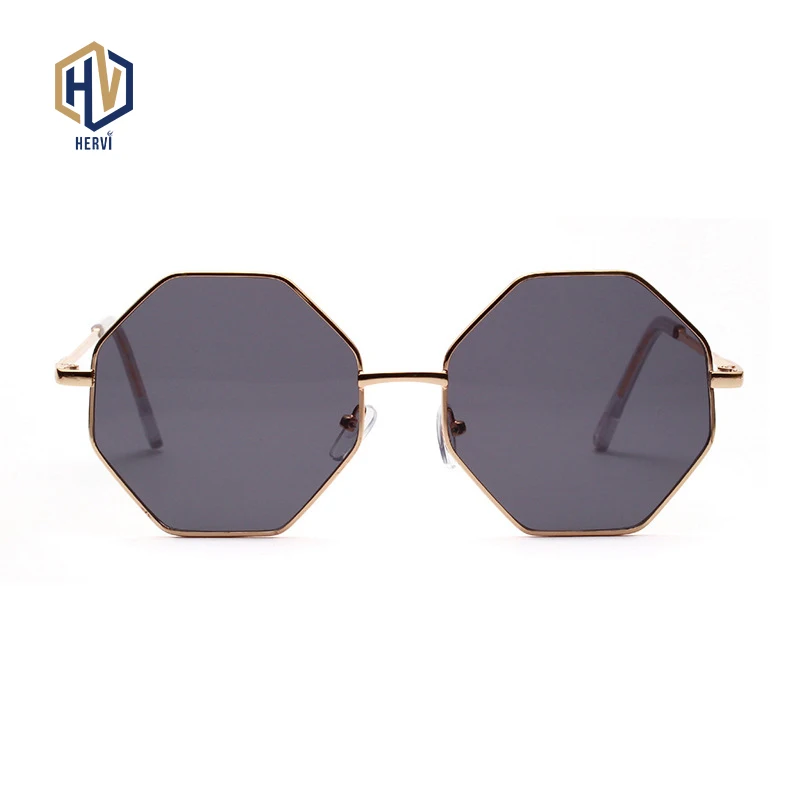 Женские винтажные солнцезащитные очки мужские металлические золотистые зеленые