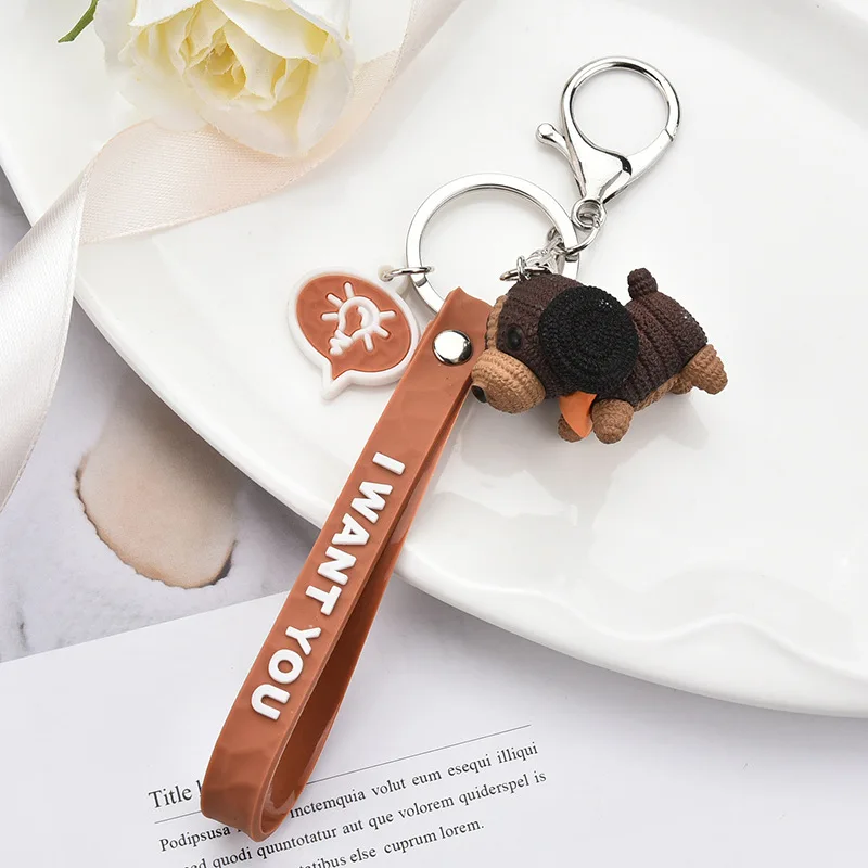 Лидер продаж эксклюзивная кукла животное щенок брелок для ключей Автомобильный