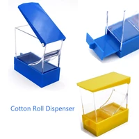 1pcs dental cotton roll dispenser blue yellow press type box storage holder drawer dentist tools dentistry orthodontic material