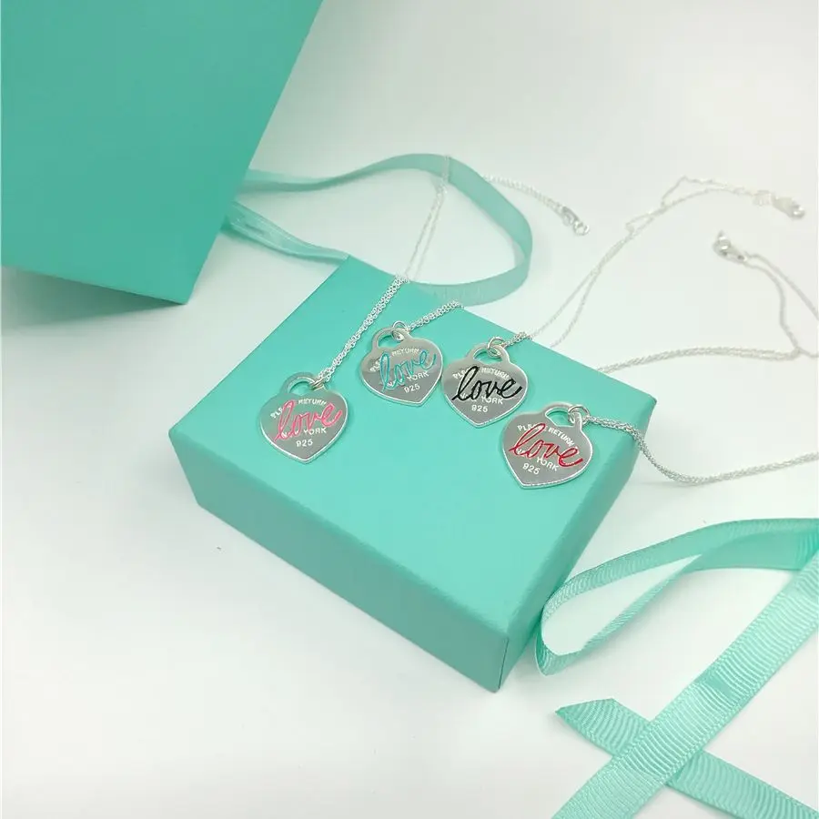 

S925 sterling silver love necklace, classic fashion , Original 1:1, birthday gift
