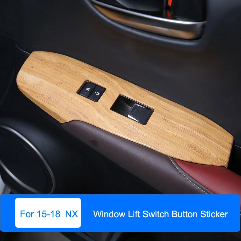 

QHCP Car Gear Shift Window Switch Panel Frame Rear Armrest Air Outlet Vent Cover Wood Grain For Lexus NX200300H200T2015-2019