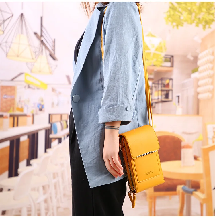 Touchable Cell Phone Shoulder Bags Women Multi-functional Pocket Mini Crossbody Bag Card Purse Ladies Small Female Messenger Bag