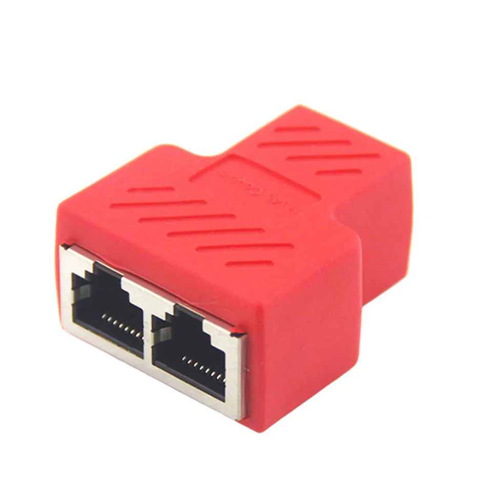 Разветвитель RJ45 адаптер Cat7/6/5e от 1 до 2 каналов сетевой разъем Ethernet LAN гнездовой