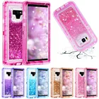 Роскошный Жесткий чехол для Samsung Galaxy S9, S8, S10, S20, S21 Plus, Note10 Pro, 8, 9, S10e, чехол, блестящий ударопрочный чехол с зыбучим песком