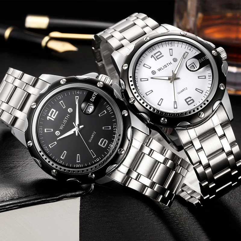 

Men Wristwatch Business Watch High Quality Steel Waterproof Luxury Watches for Students Men's Quartz Watch