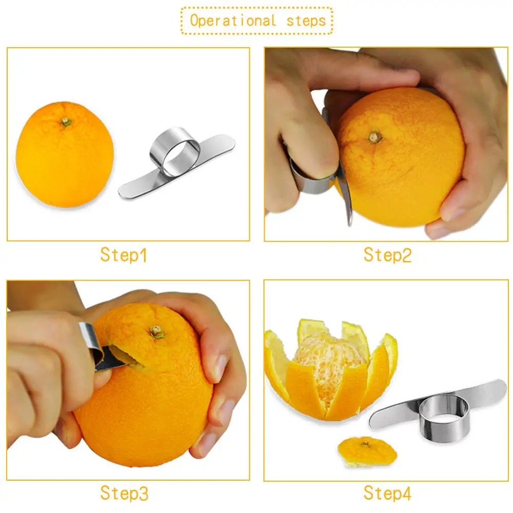 Апельсиновый Овощечистка из нержавеющей стали лимонный цитрусовый для удаления