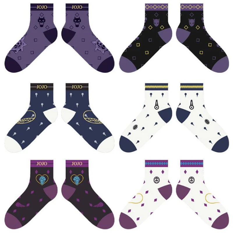 1 пара хлопковые носки с принтом из аниме невероятные приключения