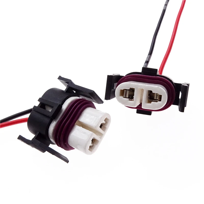 

1 Pair H8 H9 H11 Ceramic Female Socket Wiring Harness Adapter for Car Headlight Cable Plug Auto Female Plug Wire Connector Parts