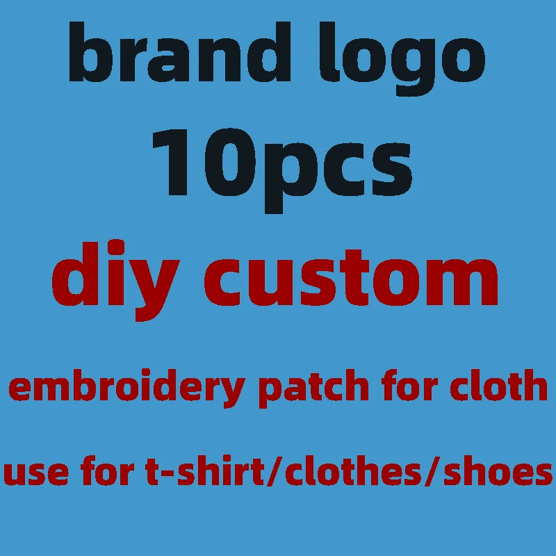 

10pcs Fashion Brand Logo Patches for Clothing Stripe on Clothes Appliques DIY Iron on Sticker Brand Logo Patch Badges Embroidery