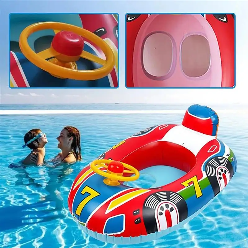 Надувное поплавковое сиденье круг для плавания в форме автомобиля детское