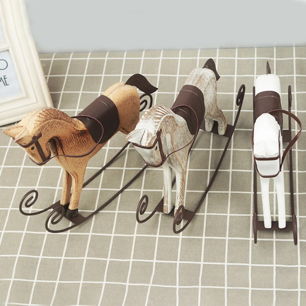 Подарки ретро гостиная деревянная лошадь ремесла Статуэтка Настольный орнамент