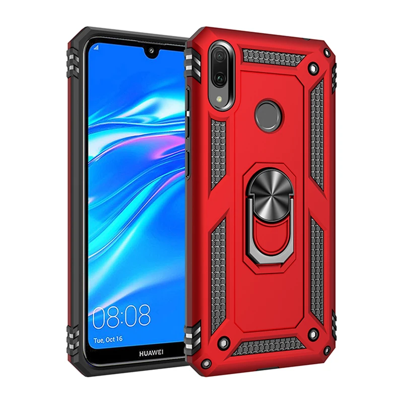 Чехол для Huawei Y7 2019 чехлы с кольцом и подставкой Huavei Y5 военные Чехлы Hawai | Мобильные