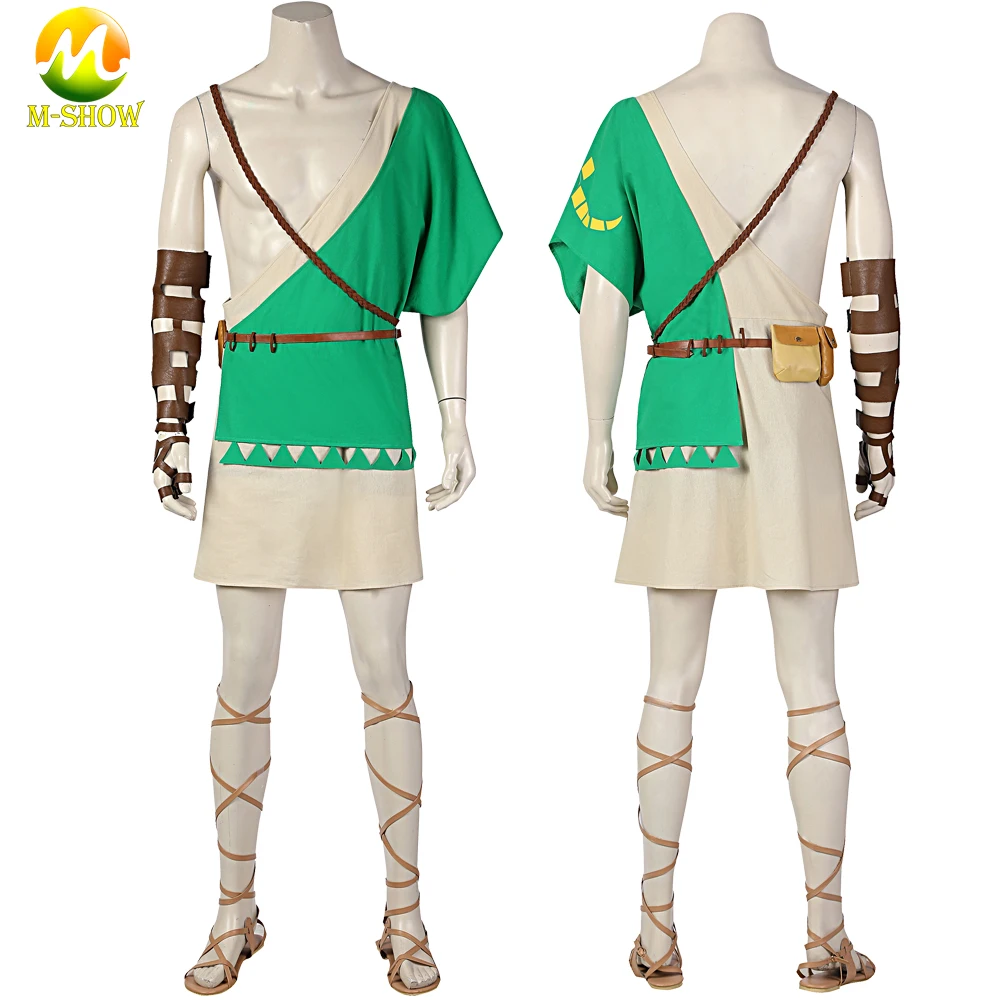 

Link Cosplay Costume Zelda Breath of the Wild Link Outfit with Shoes for Halloween Custom Made