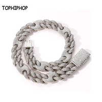 tophiphop 20mm miami lock cuban chain three to one aaa full zircon hip hop mens necklace jewelry gift