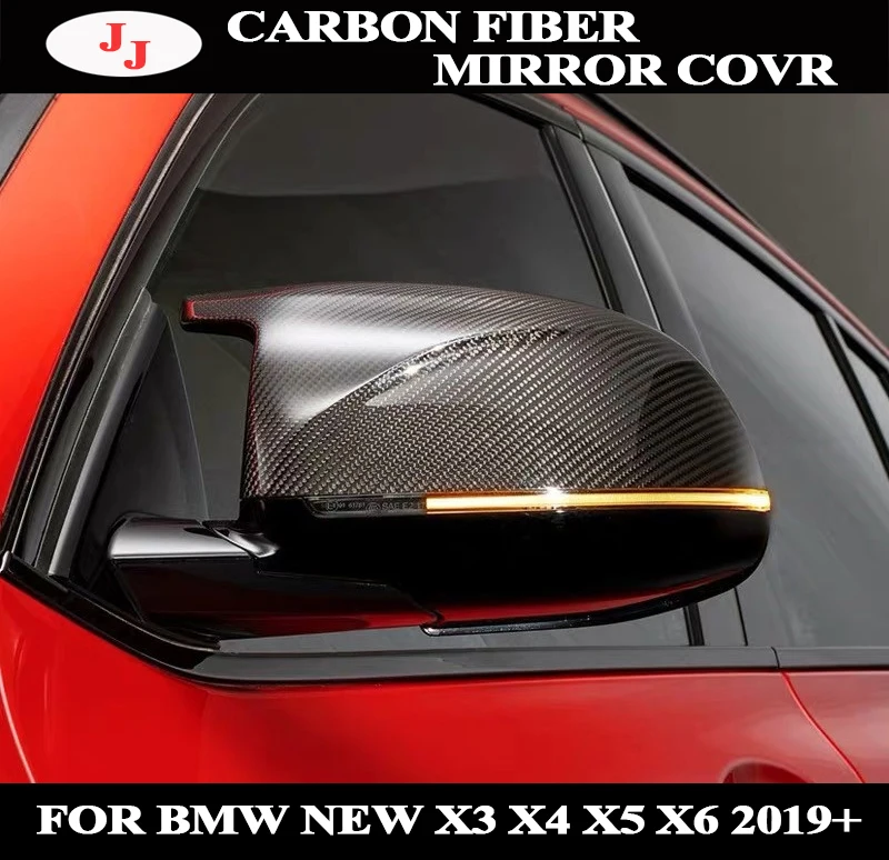 

Carbon Fiber Mirror COVER Cap For BMW X3 G01 2018 2019 X4 G02 X5 G05 X7 G07 horn Side Wing Rearview Case Shell Cover Replacement