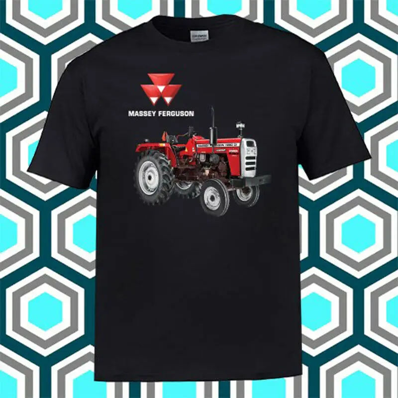 Massey Ferguson компания Мужская черная футболка Размеры S M L XL 2XL 3XL|Мужские футболки| |