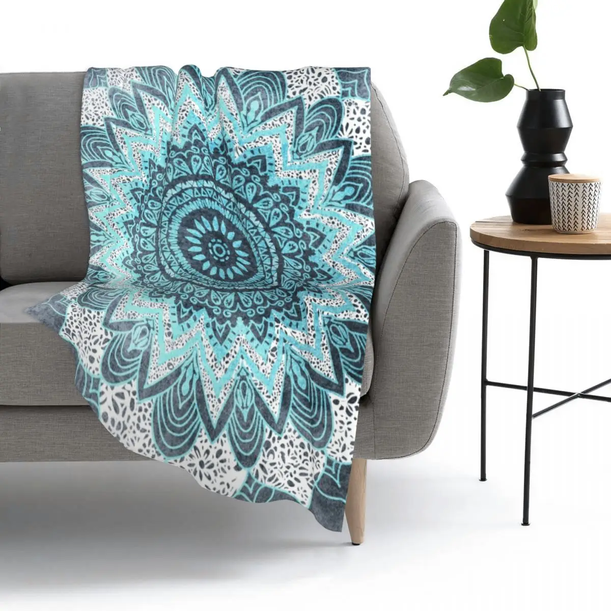 

BOHOCHIC MANDALA IN BLUE Blankets Fleece Lightweight Throw Blankets Sofa Throw Blanket for Couch Bedding Office Throws Bedspread