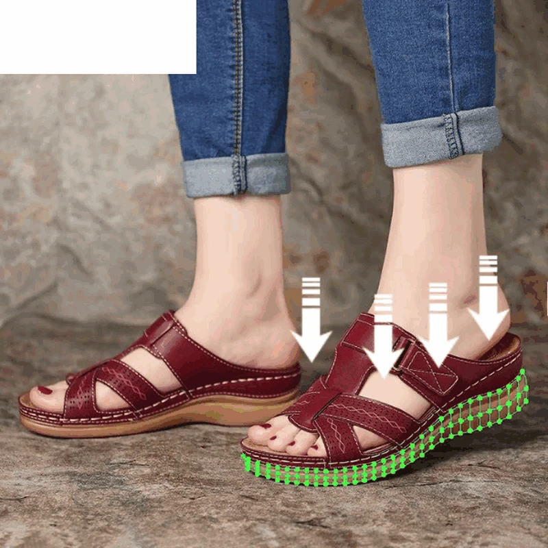 

Сандалии женские ортопедические с открытым носком, очень мягкие босоножки на низком каблуке, коррекция деформации для носка, Размеры 35-43, ле...