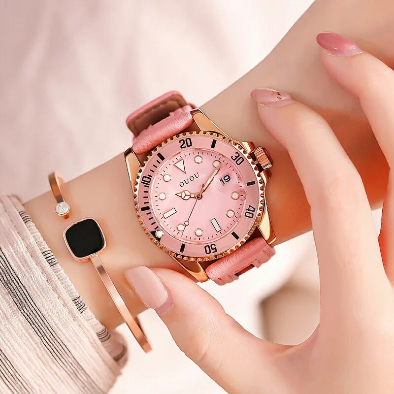 

Colorful Cloth Leather Strap Wristwatch for Women Sports Design Leisure Watches Girls Students Calendar Watches Waterproof Reloj
