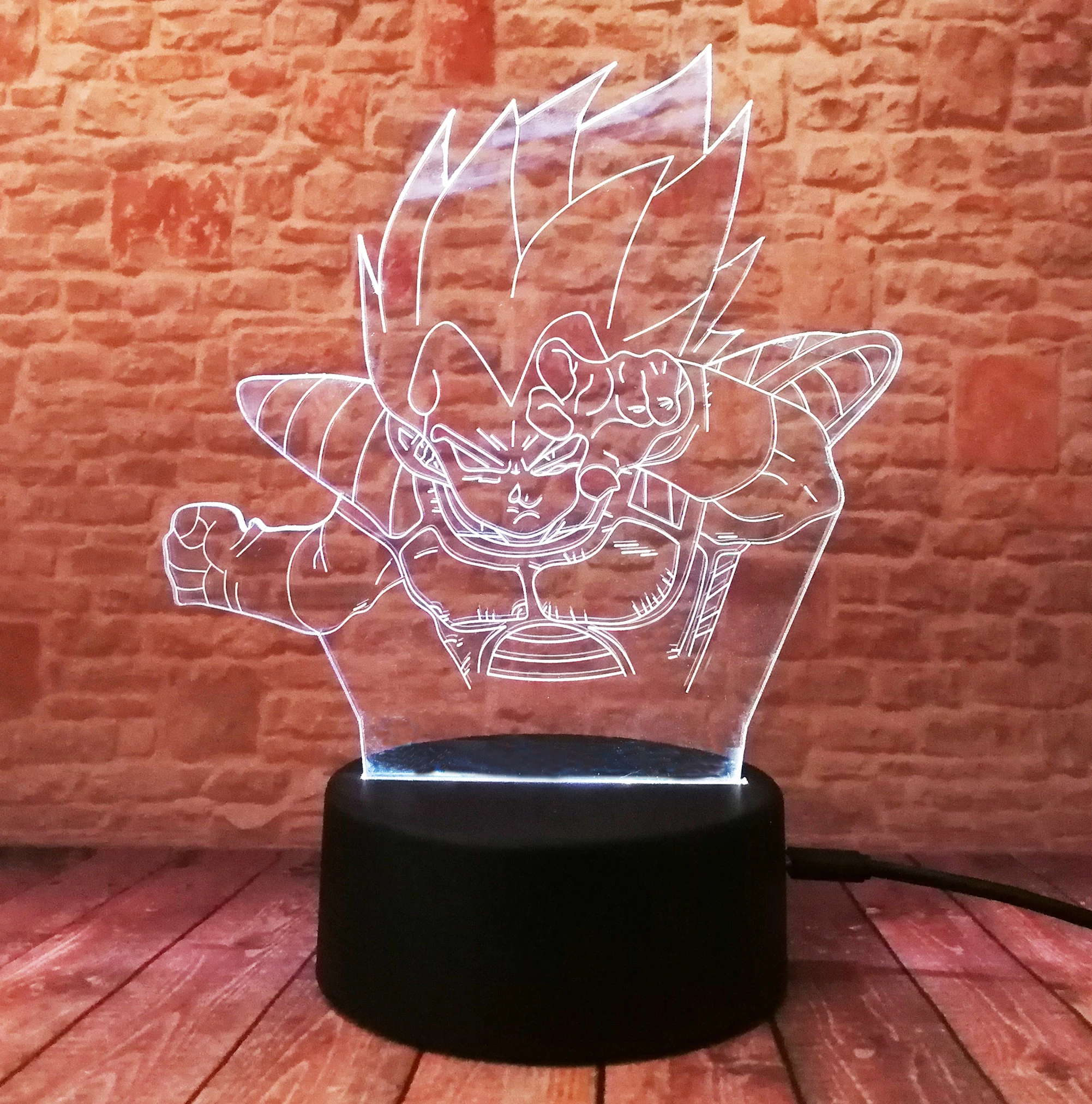 Драконий жемчуг Z Обезьяна Супер Saiyan Goku фигурка 3D Led 7 цветов меняющий хороший
