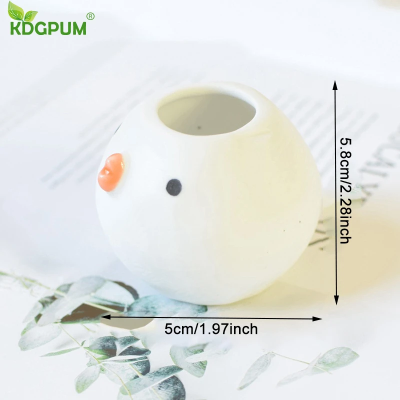 Керамический цветочный горшок мини-Цыпленок с животным большим пальцем