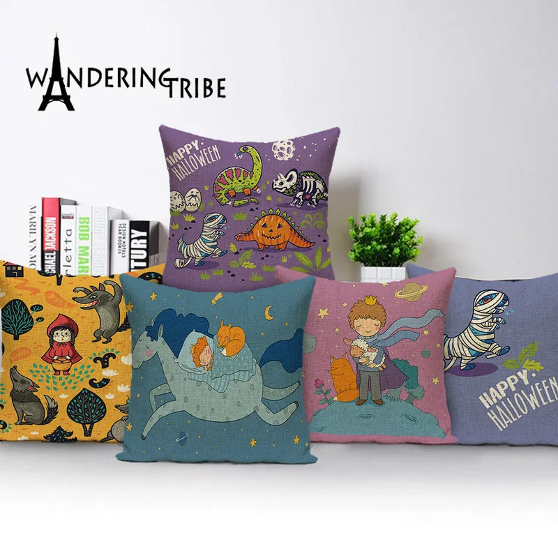 Чехол для диванной подушки с мультяшным изображением тыквы чехол подушек