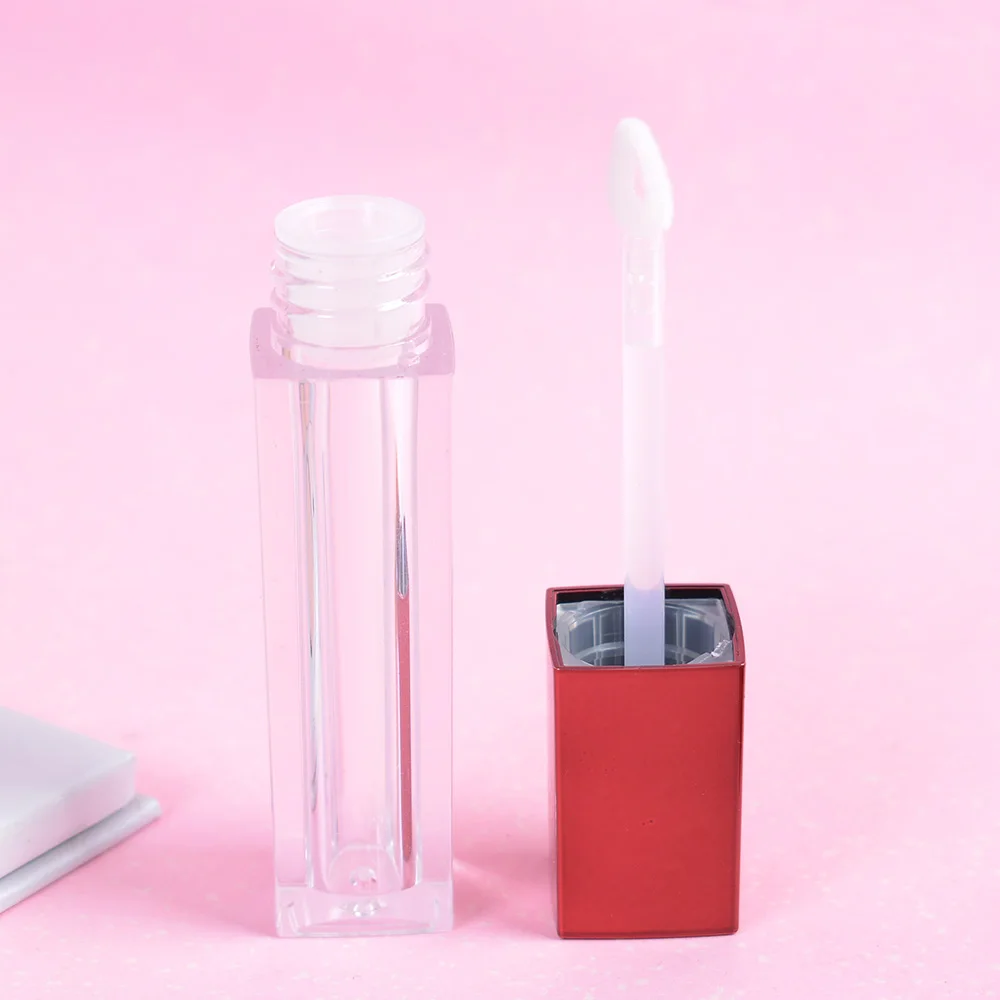 

Square Empty Lip Gloss Tubes Translucent Lipstick Vials Sample Bottle Cosmetic Container For DIY Craft Makeup Tools 5.5ml