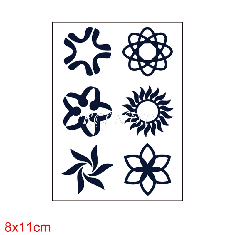 Водостойкая Временная тату-наклейка с соком геометрическая форма флэш-тату