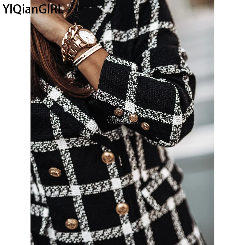 

Autumn And Winter Hot Style Long-Sleeved Suit Collar Soft And Warm Wool Street Double-Breasted Woolen Coat Coat