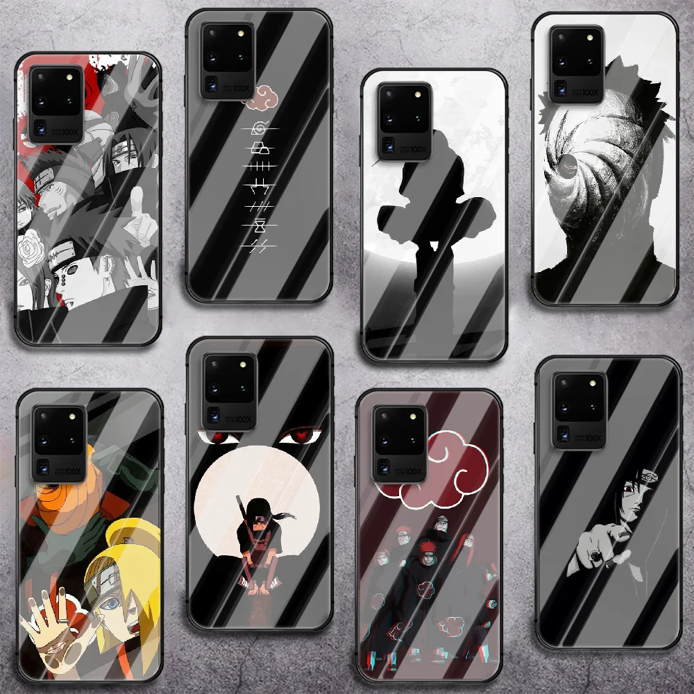 

Anime Akatsuki Phone Tempered Glass Case Cover For Samsung Galaxy S Note 5 6 9 10 10E 20 21 FE Plus Uitra Phone case Painting