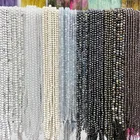 Натуральные Круглые граненые бусины из лунного камня, белые бирюзы, Кварцевые черные жасеты, пирит, минеральные бусины 6 мм, бриллианты 15 дюймов