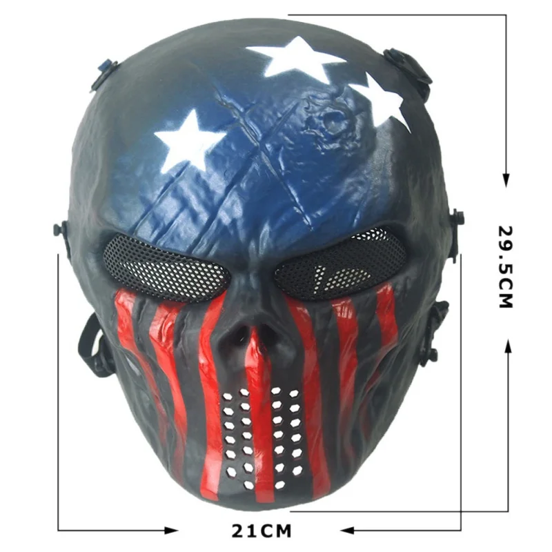Маска с черепом на все лицо для вечерние защитная маска улицы тактическая езды