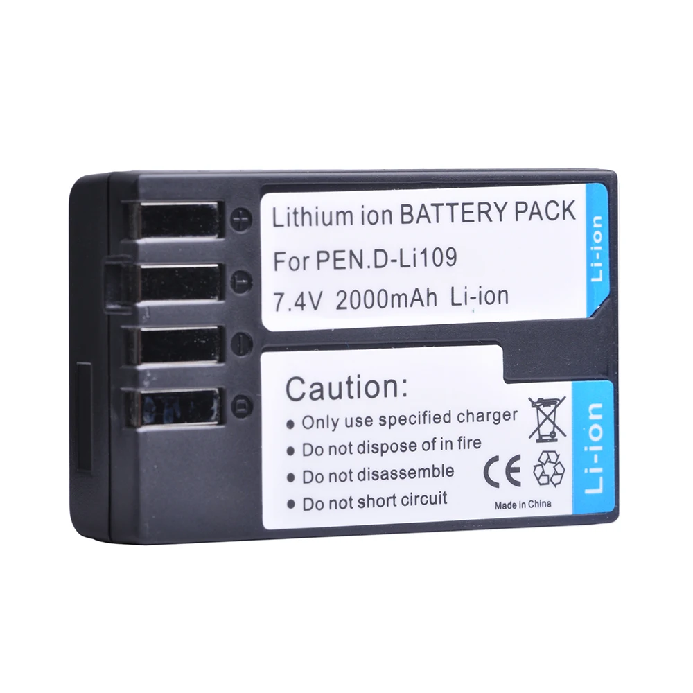 2000mAh D Li109 DLi109 D-Li109 Battery for Pentax K-R K-2 KR K2 Black Red White K30 K50 K-30 K-50 K500 K-500 | Электроника
