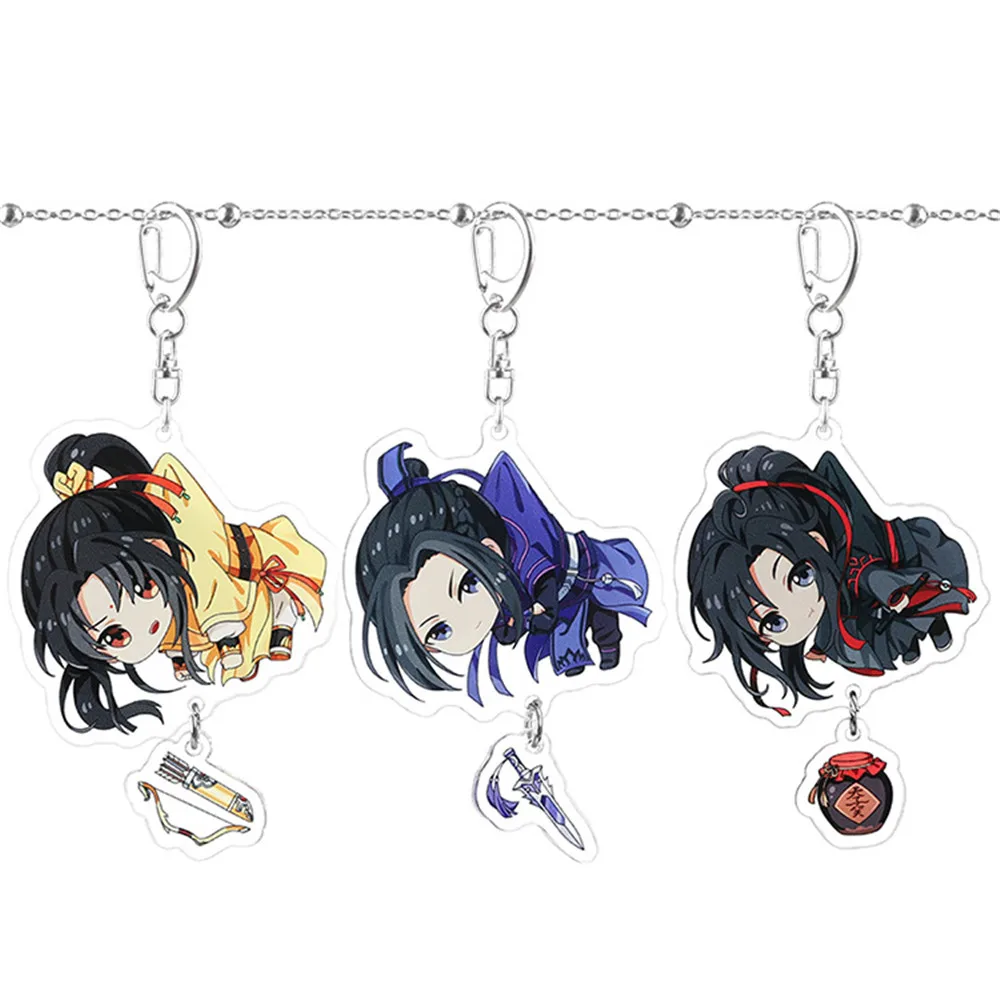 

Cartoon Mo Dao Zu Shi Key Chain Zinc Alloy Acrylic Key Ring Key Chain Organizer Bag Pendant Handbag Decorative Ornament