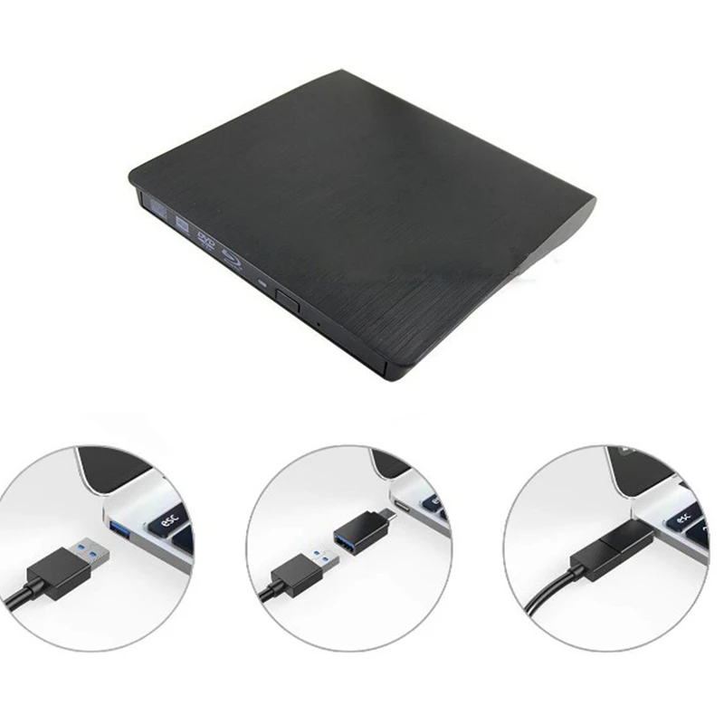 Внешний Bluray DVD привод USB 3 0 тонкий Blu Ray 3D CD диск для ноутбука Mac Настольный Windows OS Linux