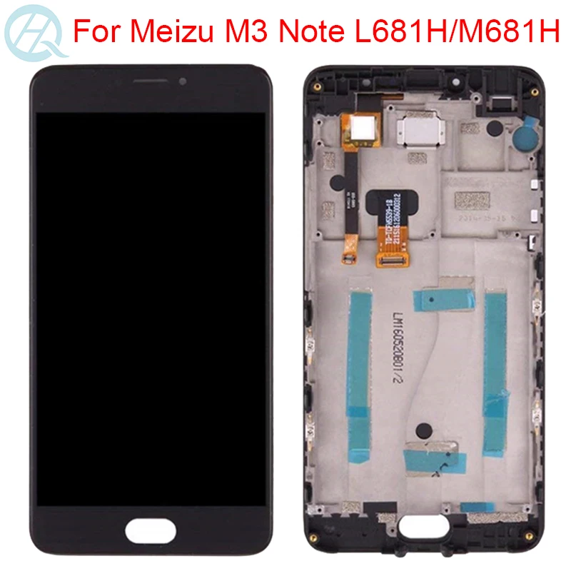 Оригинальный ЖК дисплей M681H для Meizu M3 Note L681H с рамкой и сенсорным экраном в сборе