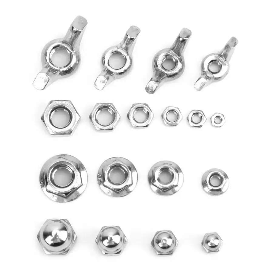 Гайки крыла 180 шт. гайки из нержавеющей стали комплект шестигранные фланца M2 M2.5 M3