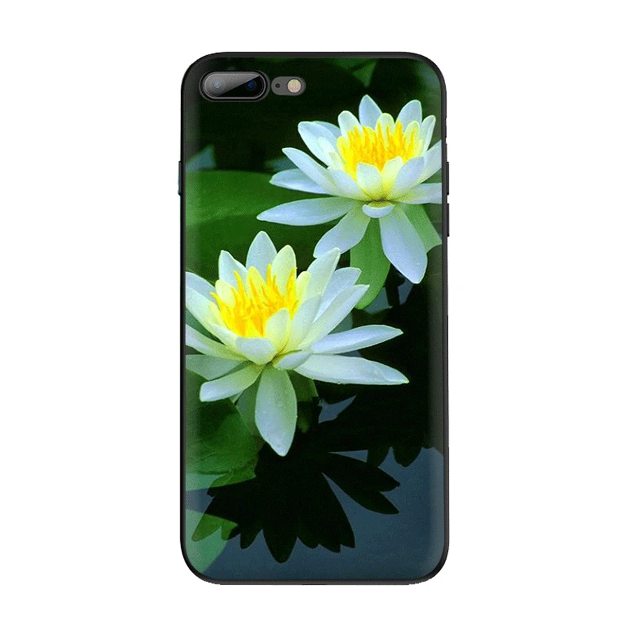 Чехол для iPhone 7 8 6 6s Plus 11 Pro XR X XS Max роскошный чехол розовый белый красный цветок
