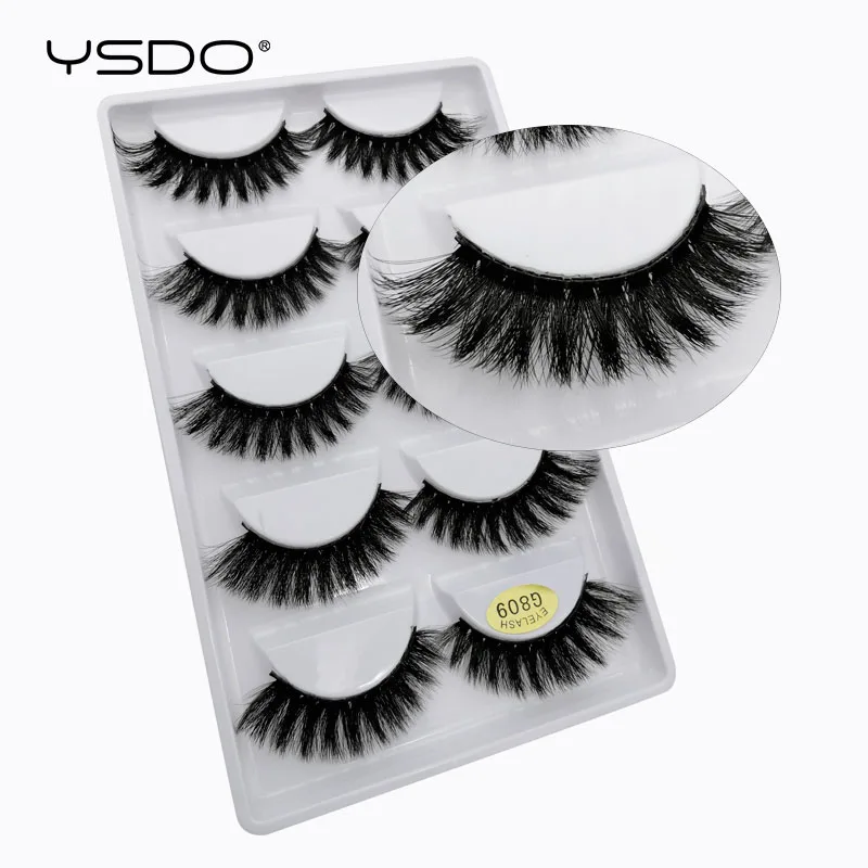 YSDO ресницы, 5 пар, натуральные накладные ресницы, норковые ресницы 3d, норковые волосы, ресницы для наращивания, длинные ресницы, cilios G8