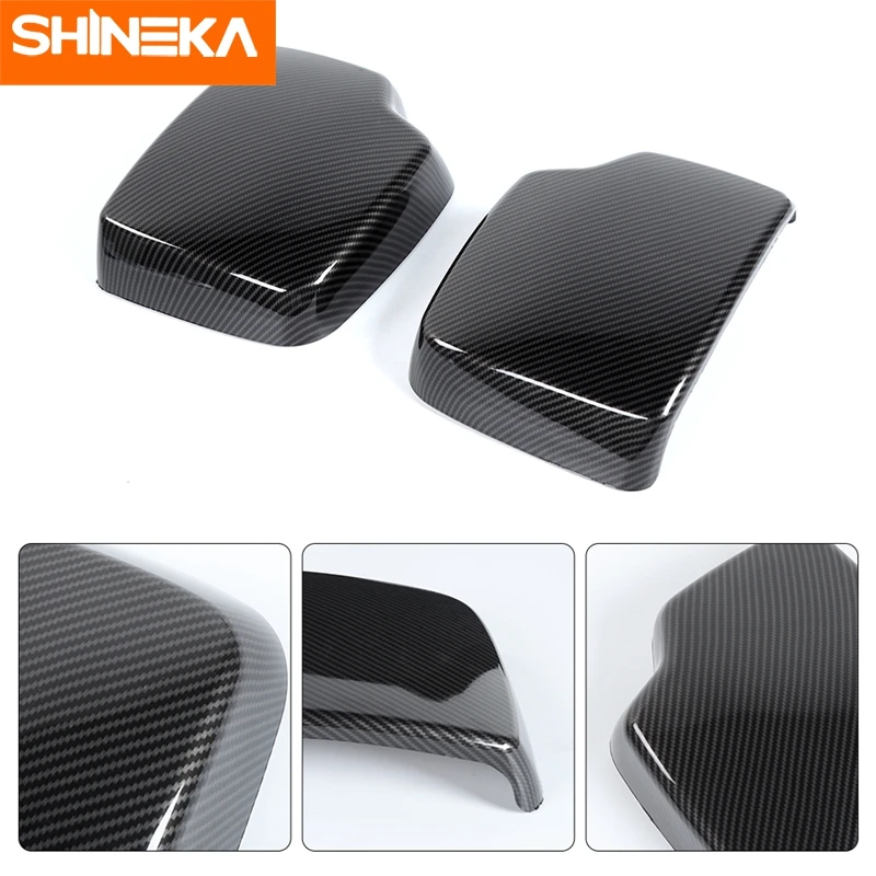 SHINEKA Car Stickers for Suzuki Jimny 2019+ ABS Carbon Fiber Rear Mirror Decal Frame Cover Trim Fit For jimny 2019 2020 | Автомобили и