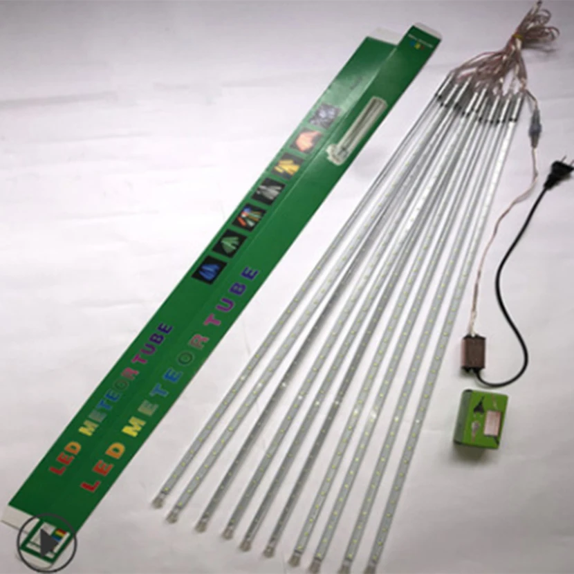 Разноцветные трубки для метеоритного дождя светодиодные рождественские лампы 10