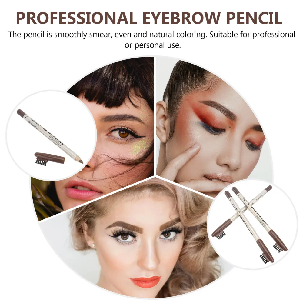 

12Pcs Pencils 2-in-1 Dual Tool Cosmetic Accessories (Coffee)