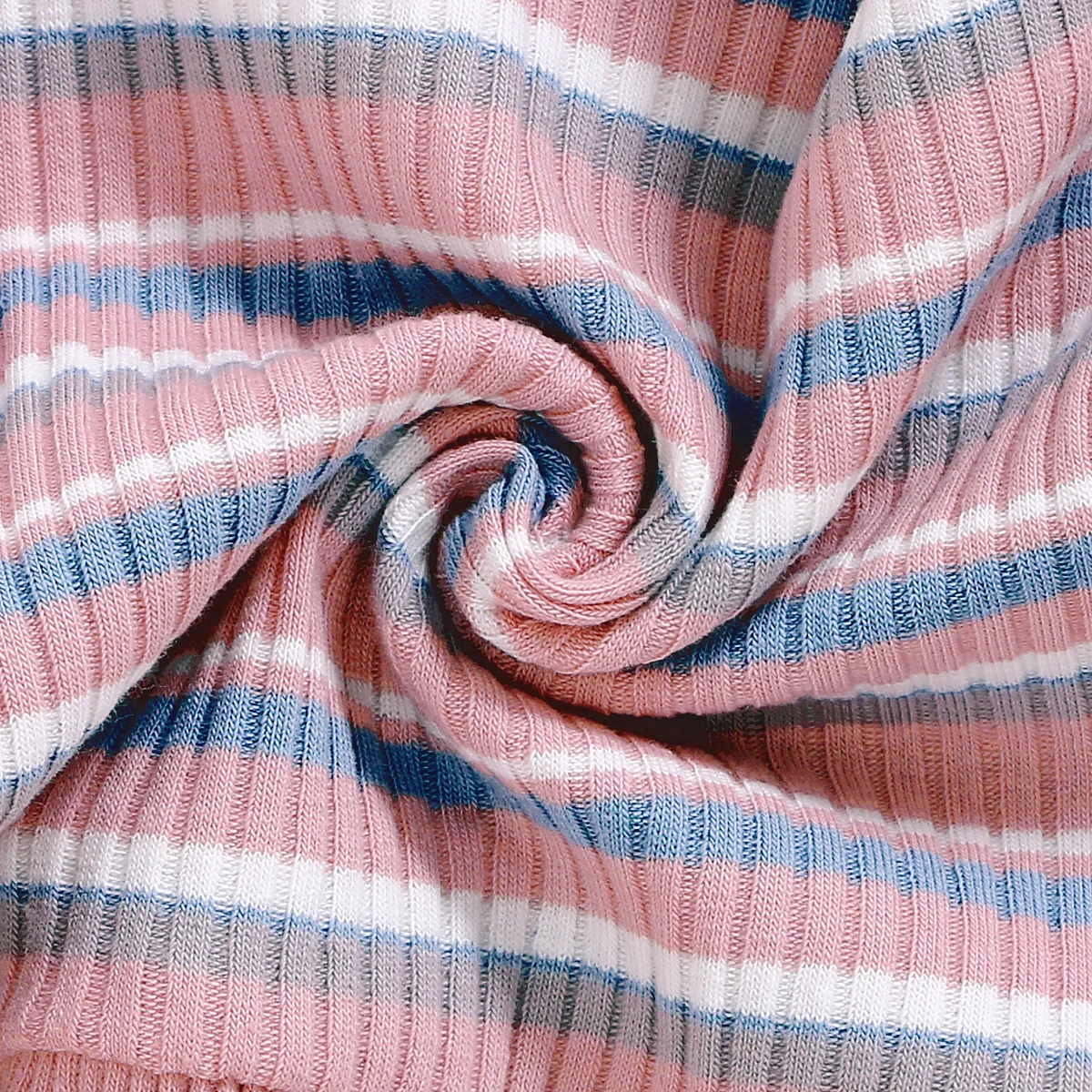 

2Pcs Baby Girls Autumn Set Stripes O-Neck Ruffle Long-Sleeves Skirt-Like Top + Elastic-Waist Pants with Pleated Decoration 0-18M