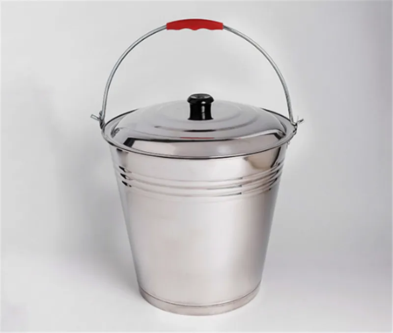 Ведро из нержавеющей стали большая емкость бытовой баррель с крышкой масло ведро