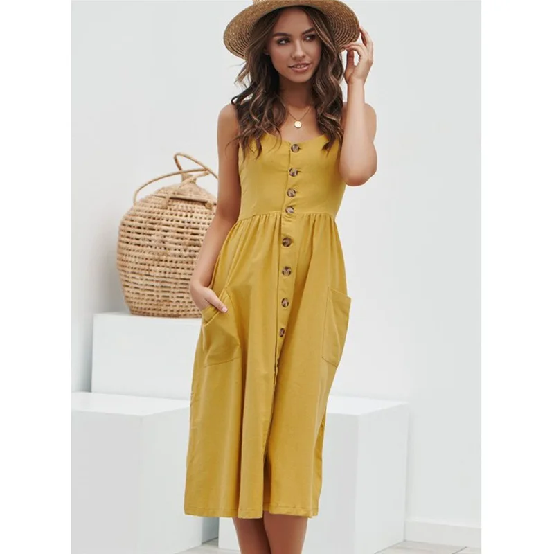 

New Summer Women Halter Print Dress Casual Sexy Backless Suspender Skirt Fashion Beach Wear Ladies Cloting