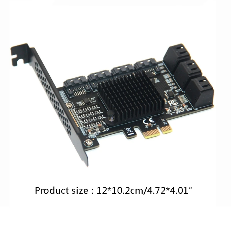 

X7AA Professional Sata Pcie 1x Adapter 10 Pcie Ports to Sata 3.0 USB 3.0 Surport MacOS;Windows7/8/10